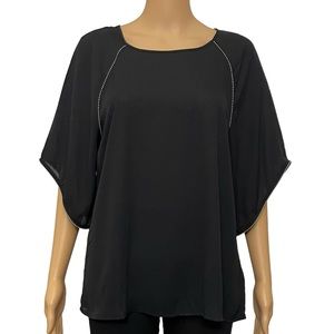 W worthington Blouse 3/14 Sleeve Woman’s M Black
